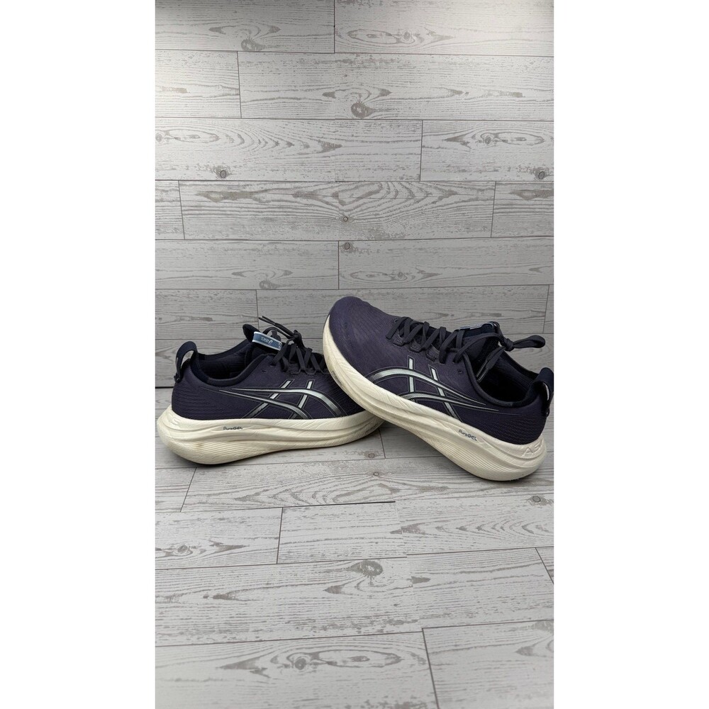 Asics Gel Nimbus 27 Womens Size 9 Navy White Running Shoes NO INSOLES #257